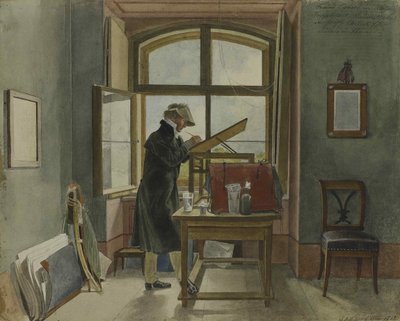 Johann Christoph Erhard in His Studio, 1818 by Johann Adam Klein