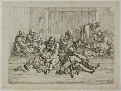 Sheepshearing by Johann Adam Klein