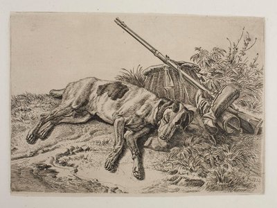 Sleeping Dog by Johann Adam Klein