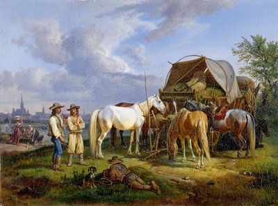 Hungarian Teamsters by Johann Adam Klein