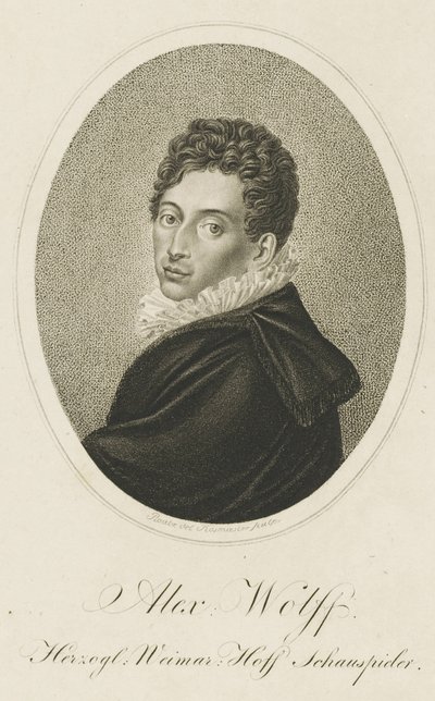 Portrait of Pius Alexander Wolff 1782-1828, ca 1820 by Johann Adolf Rossmaesler