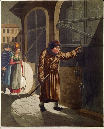 The Night Watchman, from a Series of Viennese Types by Johann Adolph Opitz