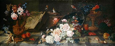 Still Life with Flowers and Fruit, c.1785-87 by Johann Amandus Winck
