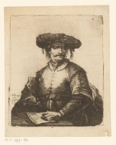 Portrait of an Unknown Artist by Johann Andreas Benjamin Nothnagel