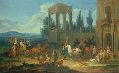 A Ride in the Country (One of a Pair) by Johann Andreas Graff