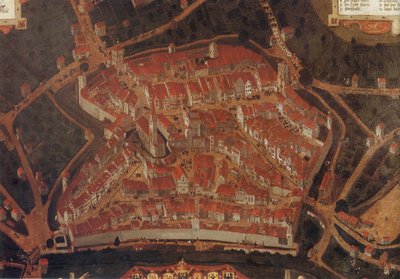 View of the Town of Wangen (Allgäu); Wangen Town Hall by Johann Andreas Rauch
