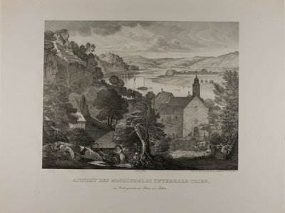View of the Mosel Valley below Trier with the Rocks of Pallien in the Foreground by Johann Anton Alban Ramboux