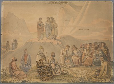 Here Dante Finds the Souls of Princes, Who, Preoccupied with Ruler