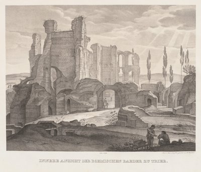 Interior View of the Roman Baths at Trier by Johann Anton Ramboux