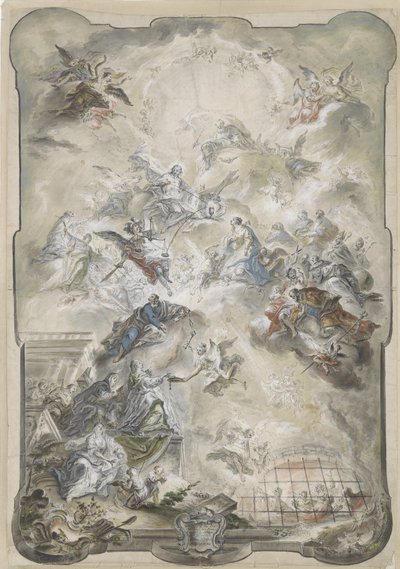 The Virgin and Saints Interceding before Christ for the Souls of the Lost by Johann Baptist Enderle