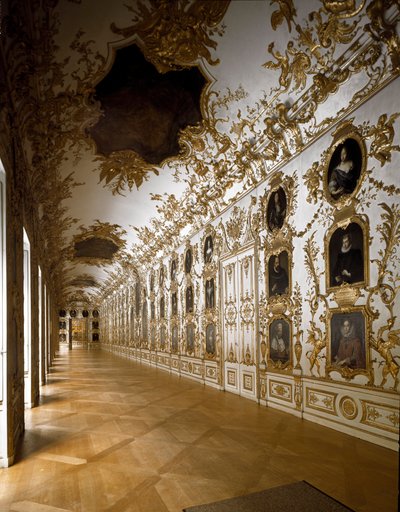 View of the interior of the royal palace decorated by Johann Baptist Zimmermann by Johann Baptist Zimmermann