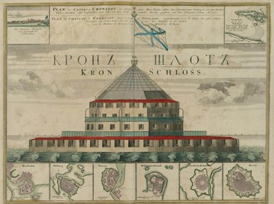 Plan of the Kronstadt Fortress by Johann Baptista Homann