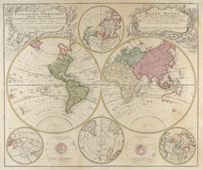 Planiglobii Terrestris Mappa Universalis by Johann Baptista Homann