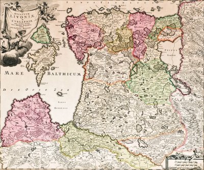 The Baltic Sea From: Baltikum Ducatuum Livoniae et Curlandiae cum vicinis Insulis Nova Exhibitio Geographica by Johann Baptista Homann