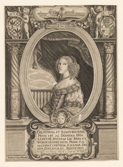 Louise of Anhalt-Dessau 1631-1680, Duchess of Legnica, Brzeg, Wolow, and Olawa by Johann Baptista Paravicini