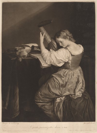 The Lute Player by Johann Bernard after Orazio Gentileschi