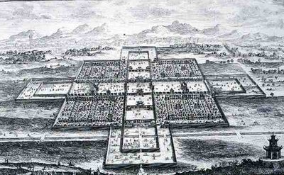 Perspective View of the Imperial Palace, Peking, China, from Entwurf einer historischen Architektur by Johann Bernhard (after) Fischer von Erlach