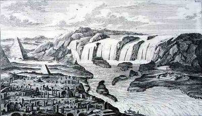 The Cataracts of the Nile and the Ruins of Thebes, Egypt, from Entwurf einer historischen Architektur by Johann Bernhard (after) Fischer von Erlach