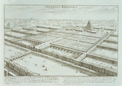 Panoramic View of the Royal Palace and Hanging Gardens of Babylon, from 