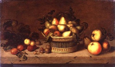 Still Life of Fruit in a Basket by Johann Bouman
