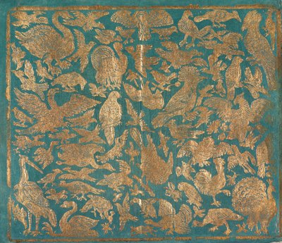 Brocade Paper with Bird Depictions by Johann Carl Munck