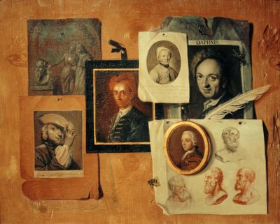 Quodlibet with Portraits of Contemporaries and Antique Heads by Johann Caspar Füssli