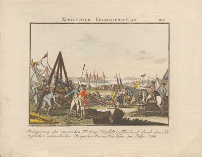 Siege of the Russian Fortress Nyslott in Finland, 1788 by Johann Caspar Weinrauch