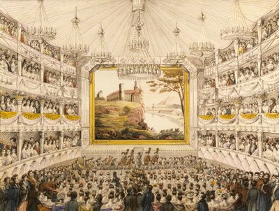 Interior of the Theater an der Wien by Johann Christian (after) Schoeller