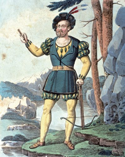 Franz von Schober as William Tell by Johann Christian (after) Schoeller