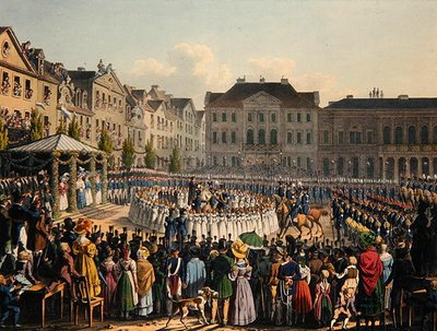 Flag Consecration Ceremony of the Kassel Citizen Guard in 1831 by Johann Christian Arnold