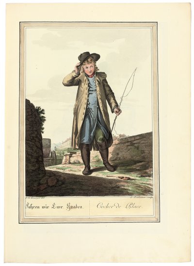 The Coachman; Cocher de Place, 1781 or later by Johann Christian Brand