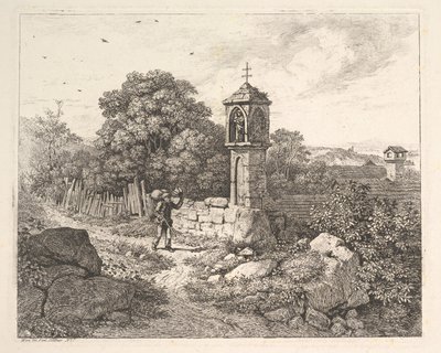A Peasant Greeting the Statue of Mary by Johann Christian Erhard