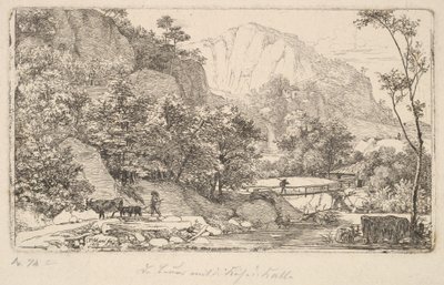 Peasant with Cow and Calf, in the Unterberg near the Berchtesgaden, 1818 by Johann Christian Erhard