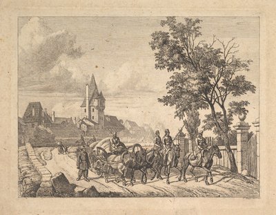 The Cossacks Escorting the Baggage Wagon by Johann Christian Erhard