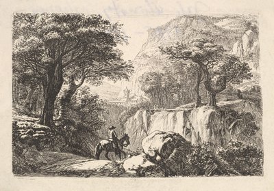 The Horseback Rider in the Gorge, 19th century by Johann Christian Erhard