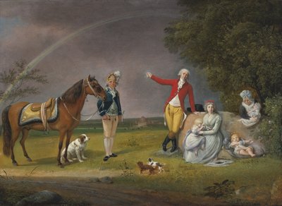 Portrait of Prince Alexander Michaylovich Belosselsky-Belozersky 1752-1809 and his family by Johann Christian Klengel