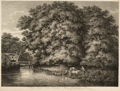 A Farmer Driving His Cattle into the Water by Johann Christian Reinhart