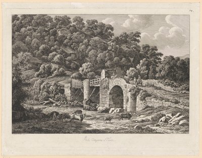 Landscape - Ponte Aquoreo at Tivoli by Johann Christian Reinhart