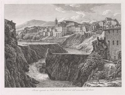 Tivoli Damaged by the Flood of the River Aniene by Johann Christian Reinhart
