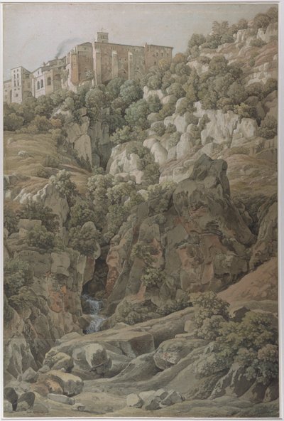 The Benedictine Convent of Santa Scholastica near Subiaco in the Sabine Mountains, 1797 by Johann Christian Reinhart