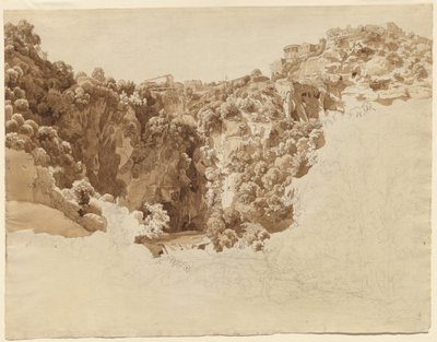 Tivoli and the Temple of the Sibyl above the Aniene Gorge by Johann Christian Reinhart