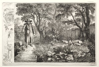 Old Man Before the Log Bridge by Johann Christoph Erhard