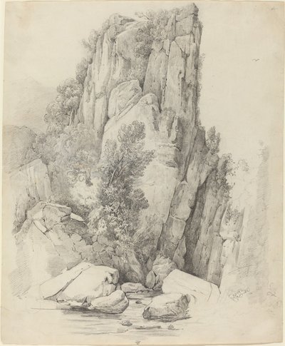 Rock Cliffs above a Stream by Johann Christoph Erhard