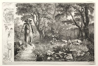 The Old Man Before the Log Bridge, 1819 by Johann Christoph Erhard