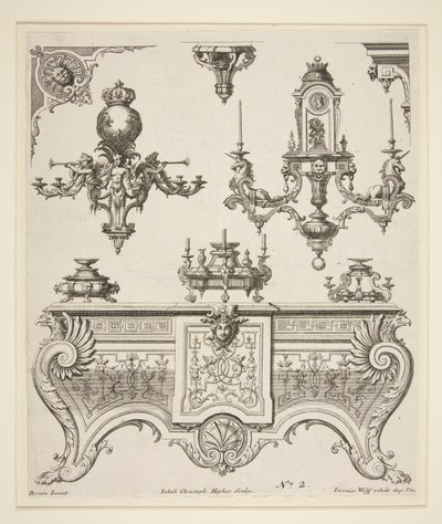 Sheet of Ornamental Designs by Johann Christoph Hafner