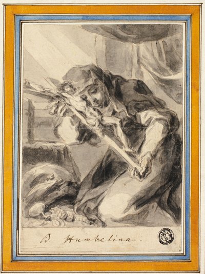 Beata Humbelina with Crucifix, c.1700 by Johann Christoph Lischka