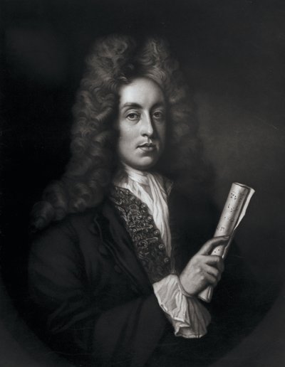 Portrait of Henry Purcell Engraved by George J. Zobel by Johann Closterman