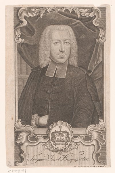 Portrait of Sigmund Jacob Baumgarten by Johann David Schleuen (I)