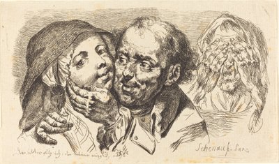 Young Woman Embraced by an Older Man by Johann Eleazar Schenau