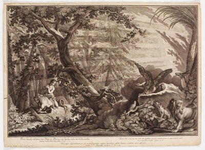 Adam and Eve Discover They Are Naked by Johann Elias Ridinger